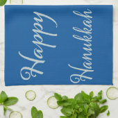 Happy Hanukkah Merry Christmas Dual Holiday Design キッチンタオル (折り畳み)