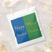 Happy Hanukkah Merry Christmas Dual Holiday Design フェイバーバッグ (クリップ留めされた状態)