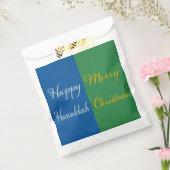 Happy Hanukkah Merry Christmas Dual Holiday Design フェイバーバッグ (封をした状態)