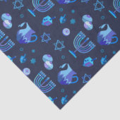 Happy Hanukkah Party Beautiful Blue Decoration 薄葉紙 (詳細)