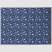 Happy Hanukkah Party Beautiful Blue Decoration 薄葉紙 (正面)