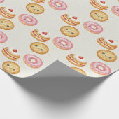 Happy Hanukkah Pattern - Cute Donuts ラッピングペーパー (角)