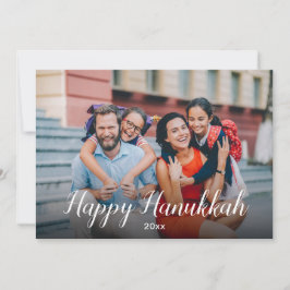 Happy Hanukkah Peace Joyous モダン Photo シーズンカード
