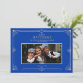Happy Hanukkah Photo Holiday Card シーズンカード (スタンド正面)