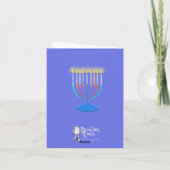 Happy Hanukkah Reindeer with Sign 4.25x5 カード (裏面)