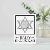 happy hanukkah : star david photo card シーズンポストカード (スタンド正面)