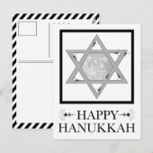 happy hanukkah : star david photo card シーズンポストカード (正面/裏面)