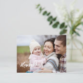 Happy Hanukkah Star of Davidフォトポストカード シーズンポストカード (スタンド正面)