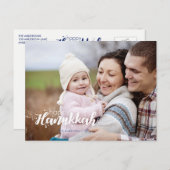 Happy Hanukkah Star of Davidフォトポストカード シーズンポストカード (正面/裏面)