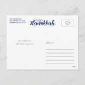 Happy Hanukkah Star of Davidフォトポストカード シーズンポストカード (裏面)