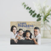 Happy Hanukkah Star of Davidフォトポストカード シーズンポストカード (スタンド正面)