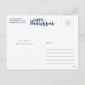 Happy Hanukkah Star of Davidフォトポストカード シーズンポストカード (裏面)