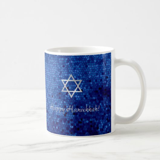 Happy Hanukkah Star of David コーヒーマグカップ (右)