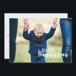 Happy Hanukkah Star of David Holiday Photo Card シーズンカード<br><div class="desc">そしてスタイリッシュ可愛いハッピーハヌカーStar of David Holiday Photo Cardは、今季の休暇シーズンに友達や家族に最適だ。おカスタマイズ客様の家族の名前と年と文字を交換し、お子様、ペット、または家族全体の写真の写真を交換。</div>
