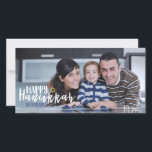 Happy Hanukkah Star of David Photo Card シーズンカード<br><div class="desc">可愛いハッスタイリッシュピーHanukkahのスターDavid Photo Cardは、このホリデーシーズンを送るあなたのカードに最適である。対応するアクセサリを搭載。</div>