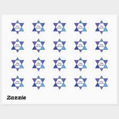 Happy Hanukkah Star of David Sticker ラウンドシール (シート)