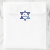 Happy Hanukkah Star of David Sticker ラウンドシール (バッグ)
