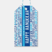 Happy Hanukkah Wishes LOVE軽い笑いファンキー ギフトタグ (正面)