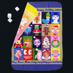 Happy happy holidays!! ベビー ブランケット<br><div class="desc">We've expressed the excitement of the holiday season with fun and cute illustration designs.
We're happy to be able to enjoy Christmas with our children.
Choose products with lovely designs that the whole family will enjoy.</div>