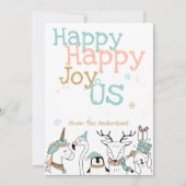 Happy Happy Joy OUsマンガがクリスマスを飾る 招待状 (正面)