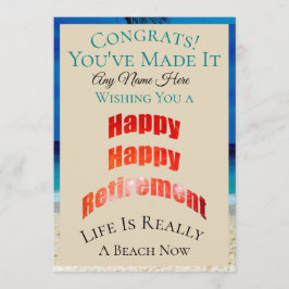 Happy Happy Retirement任意の名前おめでとう- カード
