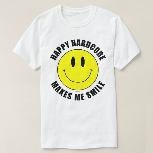 Happy Hardcoreは私にスマイルを作るSmilie Tシャツ (デザイン正面)
