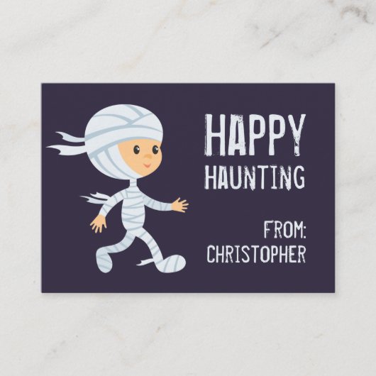 Happy Harting Mummy Halloween Classroomカード 名刺 (正面)