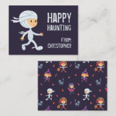 Happy Harting Mummy Halloween Classroomカード 名刺 (正面/裏面)