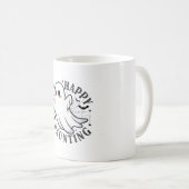 Happy Haunting Ghost Halloween Spooky コーヒーマグカップ (正面右)