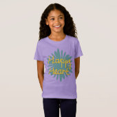 Happy Heart | 本物の手書きデザイン Tシャツ (正面フル)