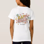 Happy Heart T-Shirt, Groovy Retro 70s Positive Quo Tシャツ (裏面)