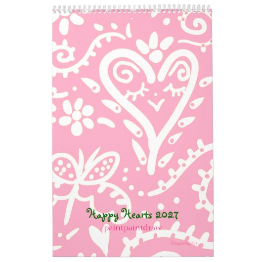 Happy Hearts 2027 Calendar カレンダー (カバー)