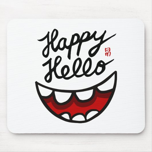 Happy Hello BIG Smile マウスパッド (正面)