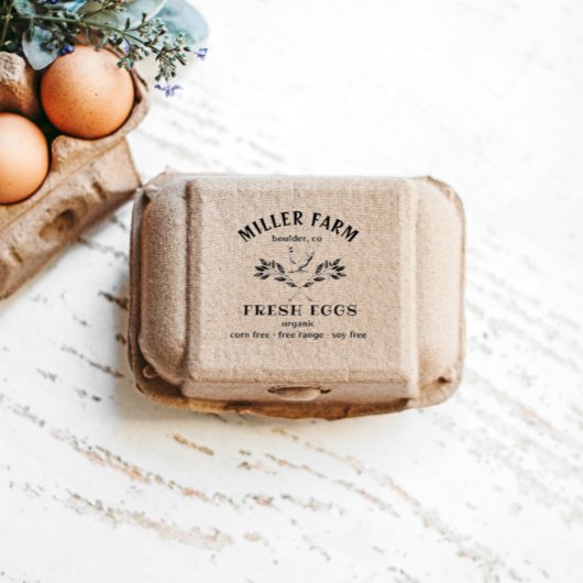 happy henlaurel branch egg carton stamp ラバースタンプ