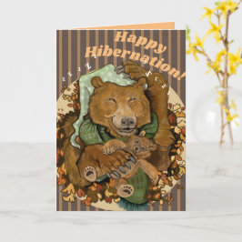 Happy Hibernation Cuddly Bearカード カード