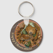 Happy Hibernation Cudly Bear Keychain キーホルダー (正面)