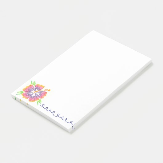 Happy Hibiscus Post It Notes ポストイット (アングル)