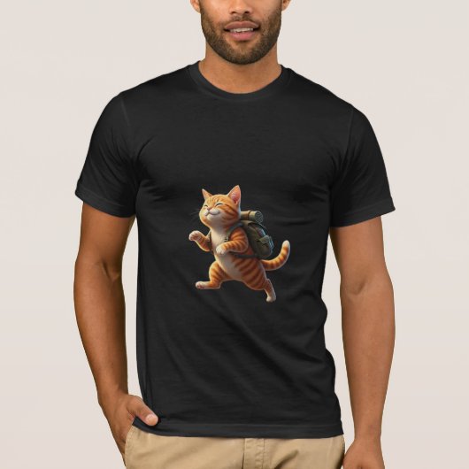 Happy Hiking Adventure Kitten Tシャツ (正面)