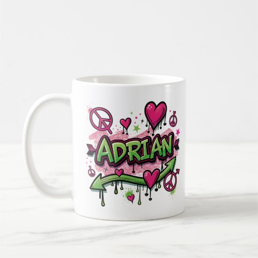 Happy Hippie Adrian 1 コーヒーマグカップ (左)
