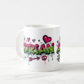 Happy Hippie Adrian 2 コーヒーマグカップ (正面左)