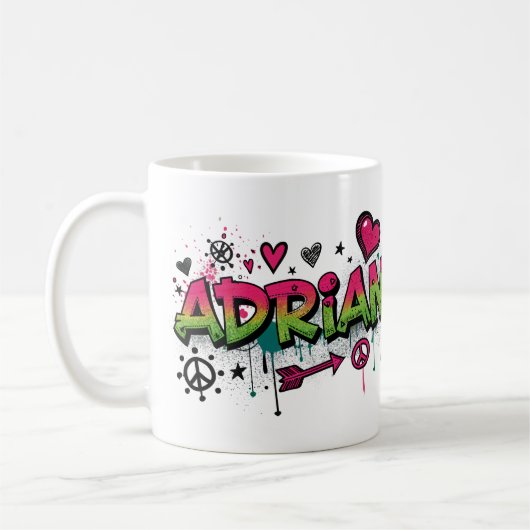Happy Hippie Adrian 2 コーヒーマグカップ (左)