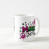 Happy Hippie Marion 3 コーヒーマグカップ (正面右)