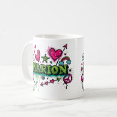 Happy Hippie Marion 5 コーヒーマグカップ (正面左)