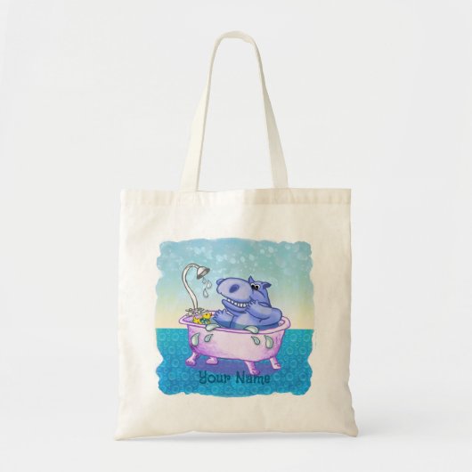 Happy Hippo Bath トートバッグ (正面)