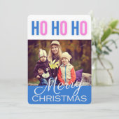 Happy Ho Ho Christmas Greetingsフォトカード シーズンカード (スタンド正面)