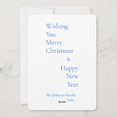 Happy Ho Ho Christmas Greetingsフォトカード シーズンカード (裏面)