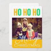 Happy Ho Ho Christmas Greetingsフォトカード シーズンカード (正面/裏面)