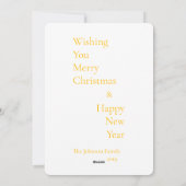 Happy Ho Ho Christmas Greetingsフォトカード シーズンカード (裏面)