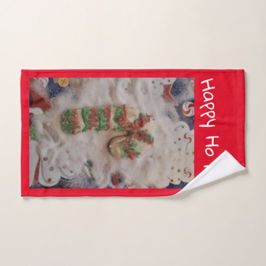 Happy HO HO Cookie Hand Towel ハンドタオル (ハンドタオル)
