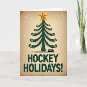 Happy Hockey Holidays カード (正面)